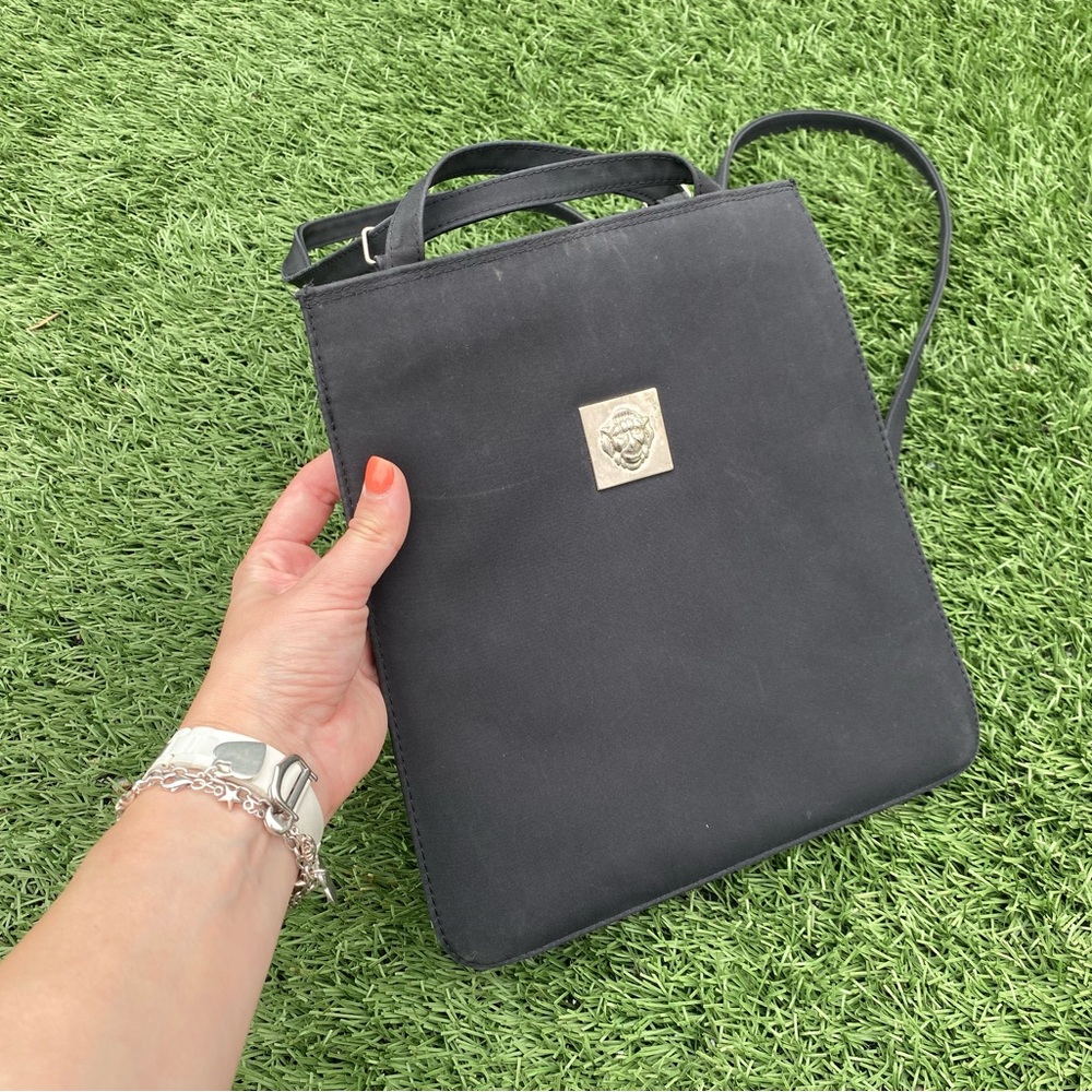 Vintage 90s Black Nylon Shoulder Bag/Backpack - Picture 2 of 8